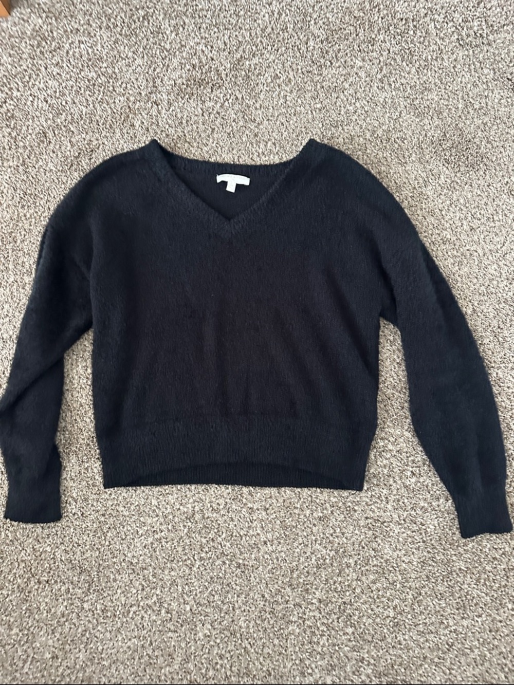 Chelsea & Violet Girls Fuzzy Black Sweater